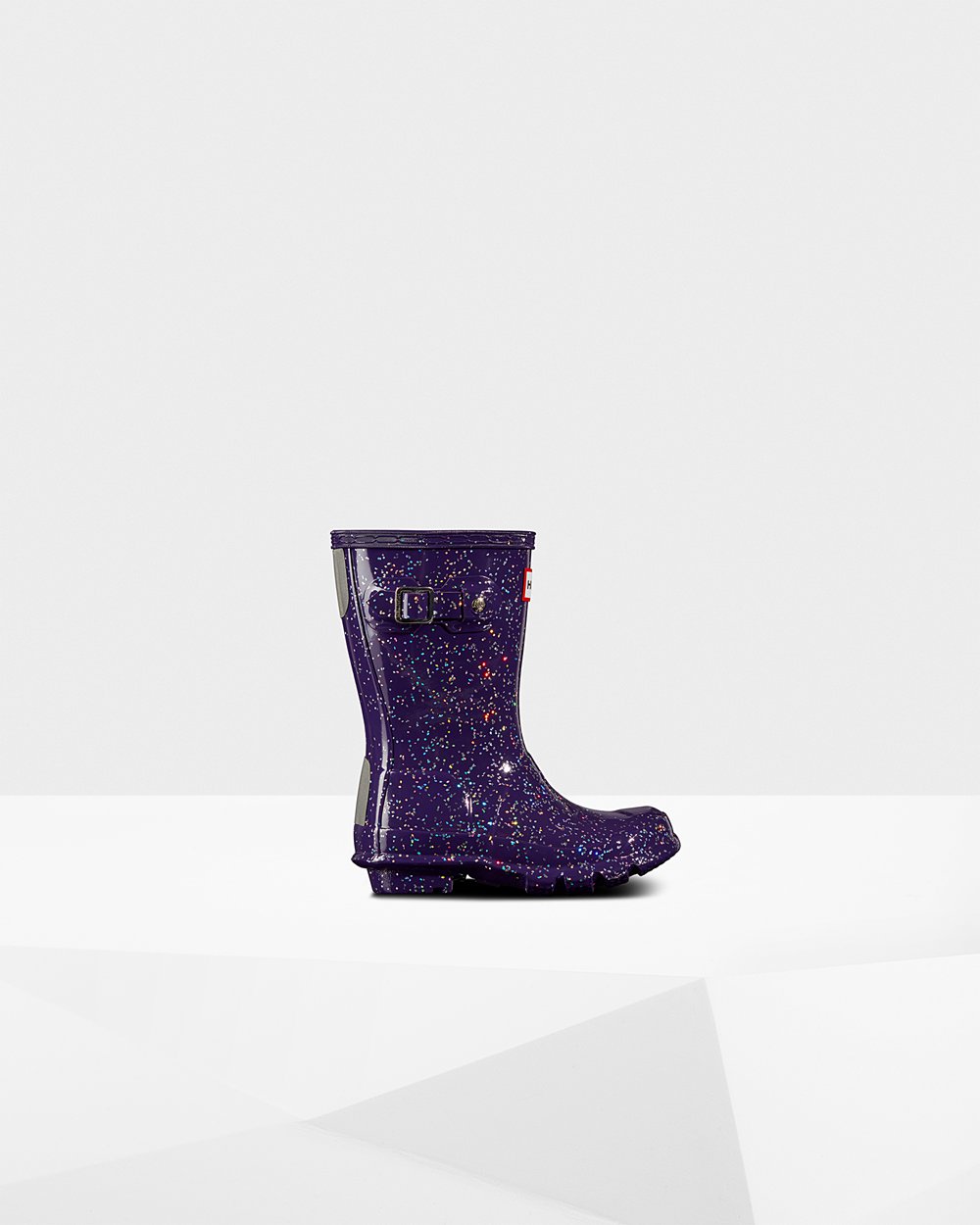 Kids Hunter Original Little Giant Glitter | Rain Boots Blue Purple | NZ-93517-HWVO